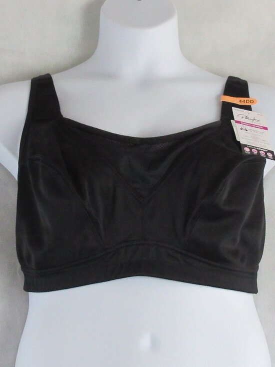 Playtex Women's Secrets Bounce Control Wireless Bra, Black, 44DD - Picture 2 of 7